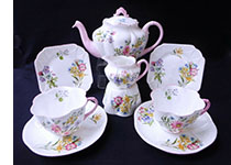 Shelley Dainty Wild Flowers tea for two set